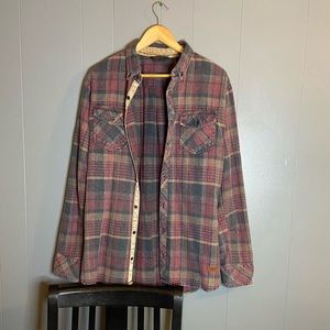 Outpost Makers, Washed Flannel Shirt, Size Large